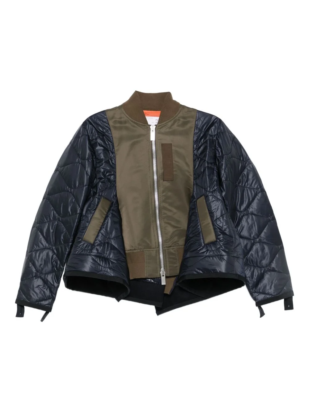 quilted zip-up bomber jacket - 1