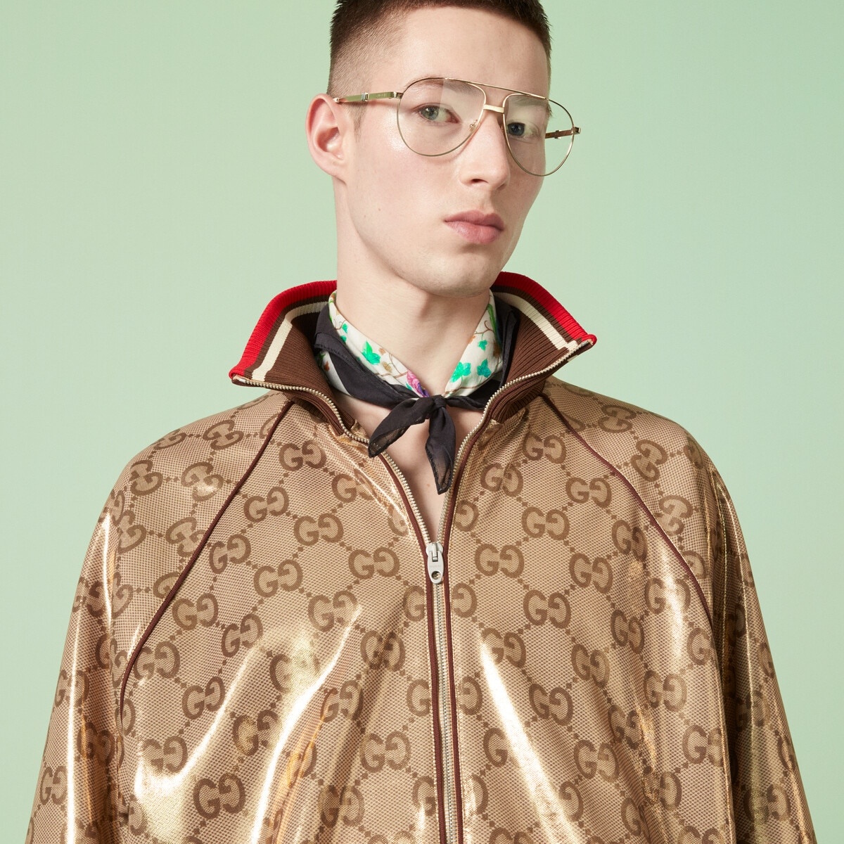 GG technical jersey zip jacket - 3