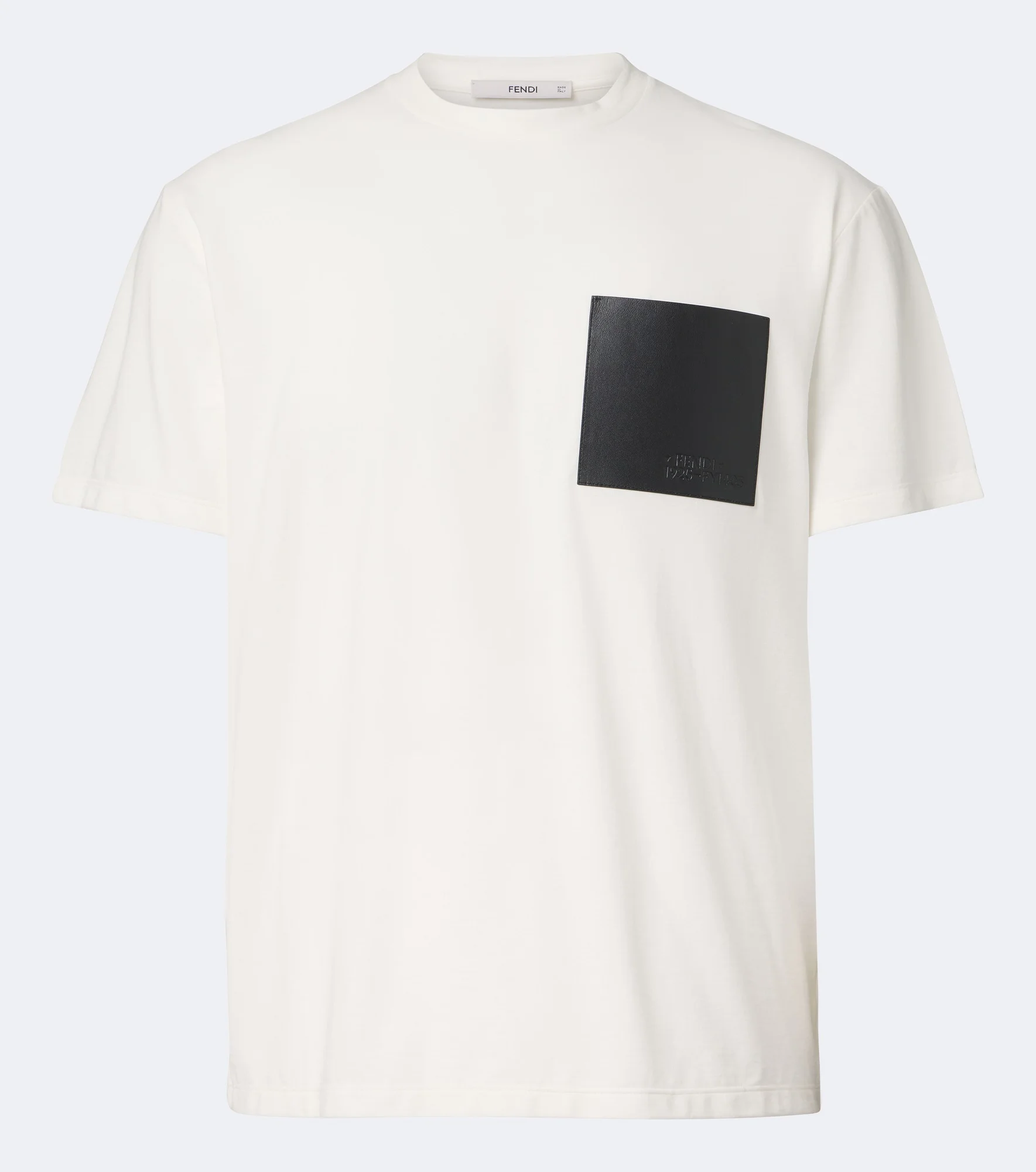 Leather-trimmed cotton jersey T-shirt - 1