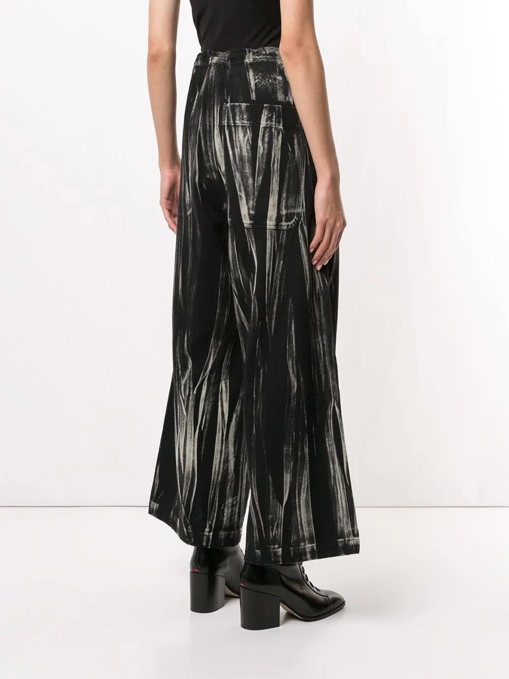 abstract-print wide-leg culottes - 4