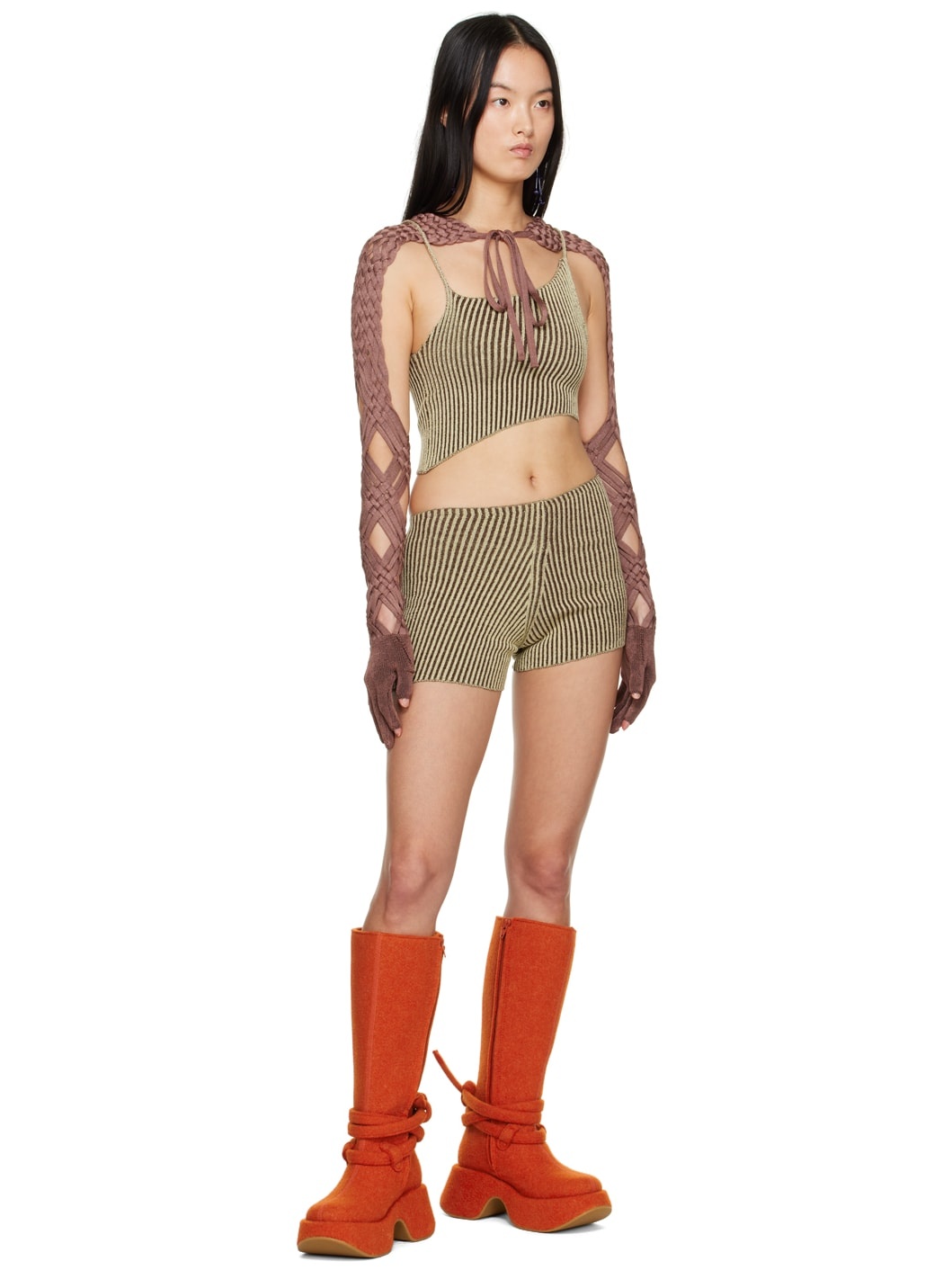 SSENSE Exclusive Yellow & Brown Tank Top - 5