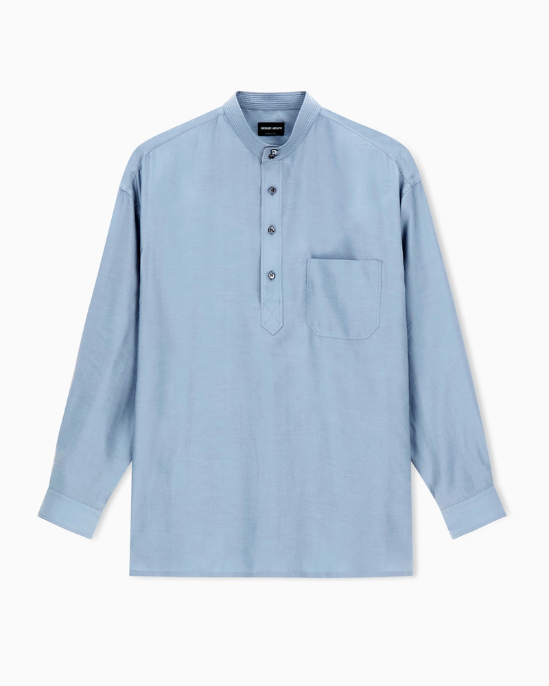 LINEN, LYOCELL AND SILK POLO SHIRT 1