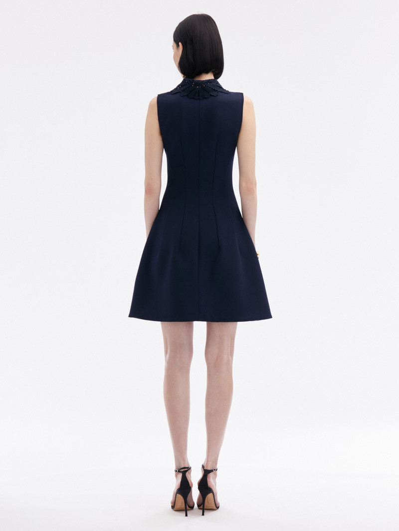 Oscar de la Renta FERN COLLAR ZIP-FRONT DRESS outlook