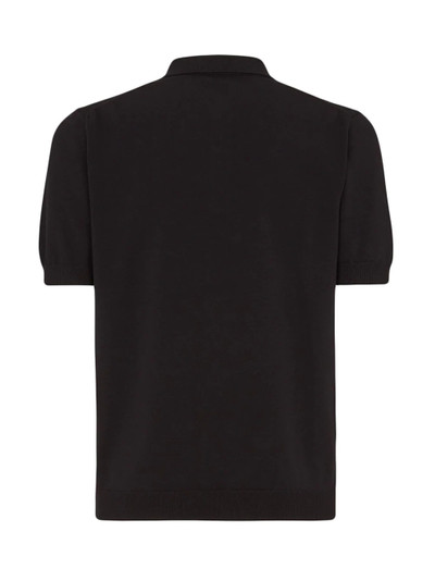 FENDI embroidered FF logo polo shirt outlook