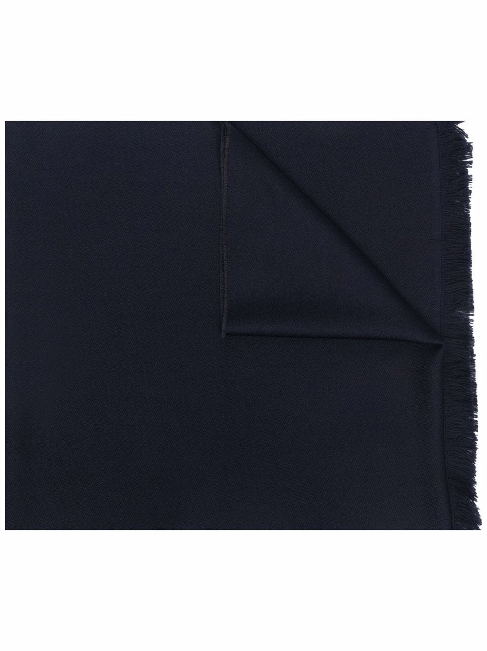 frayed-hem wool scarf - 1