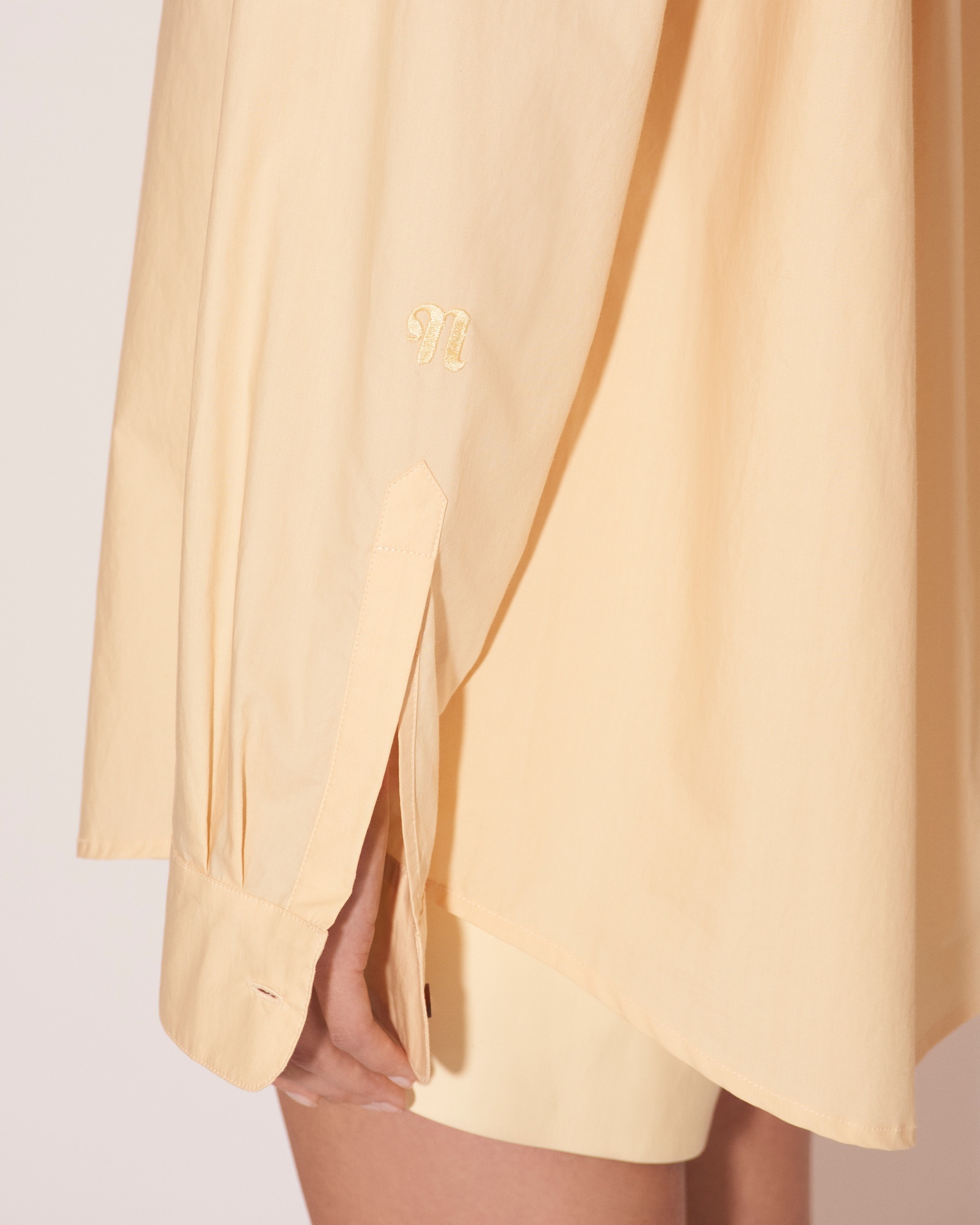 MYA - Light poplin classic shirt - Eggshell - 7