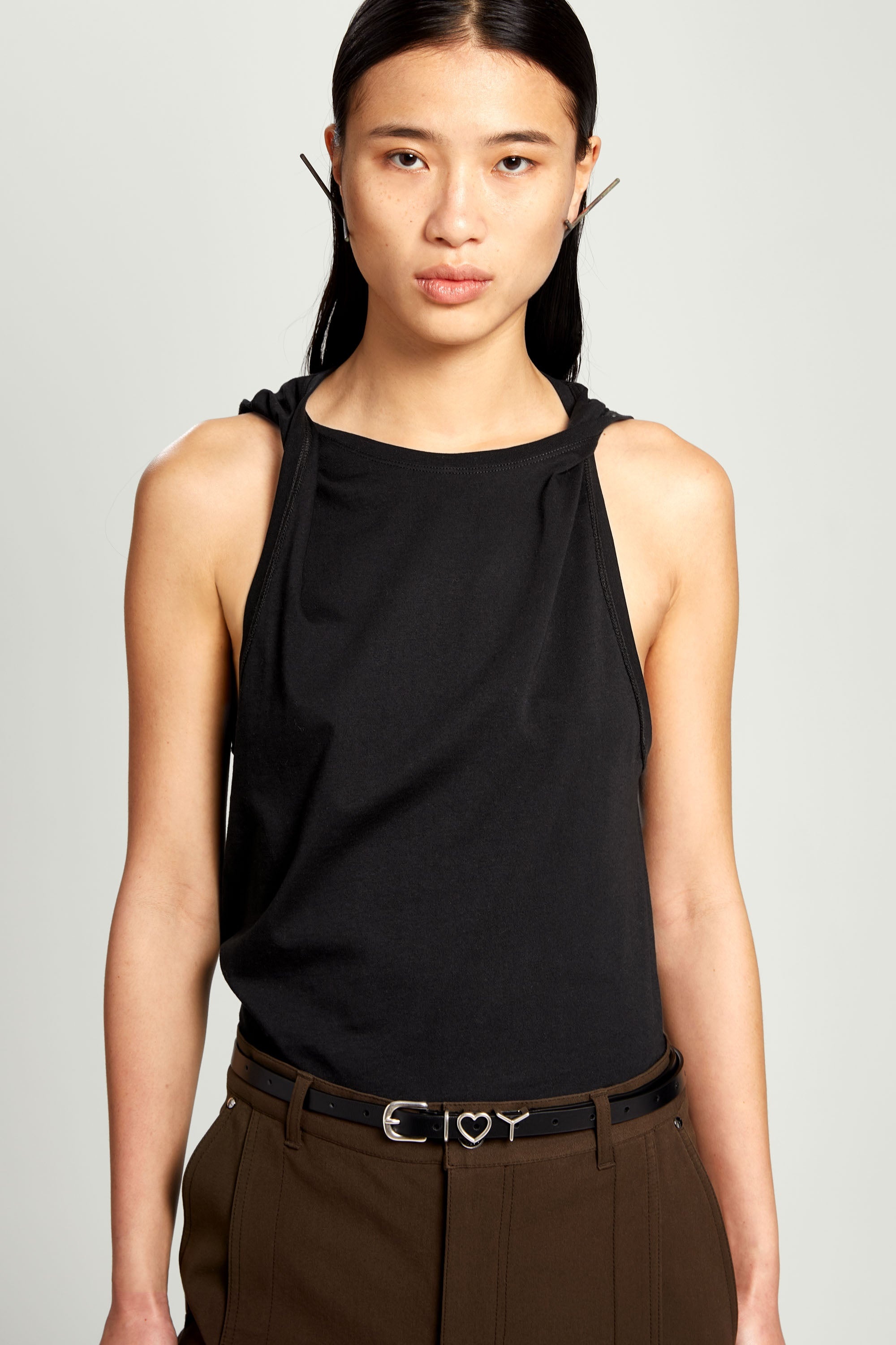 Twisted Shoulder Tank Top - 3