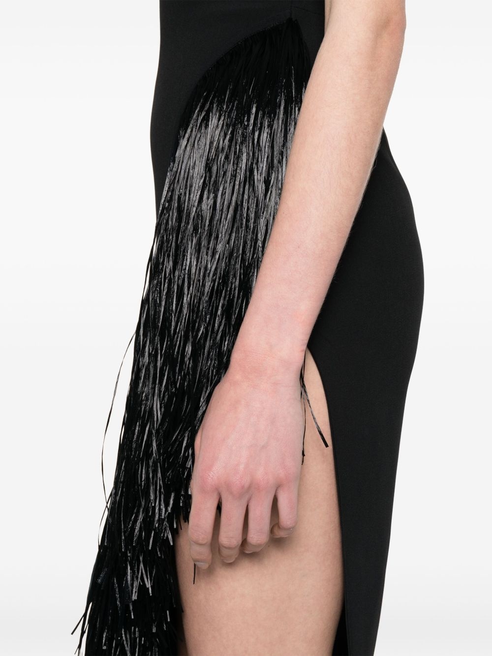 fringed cady gown - 5