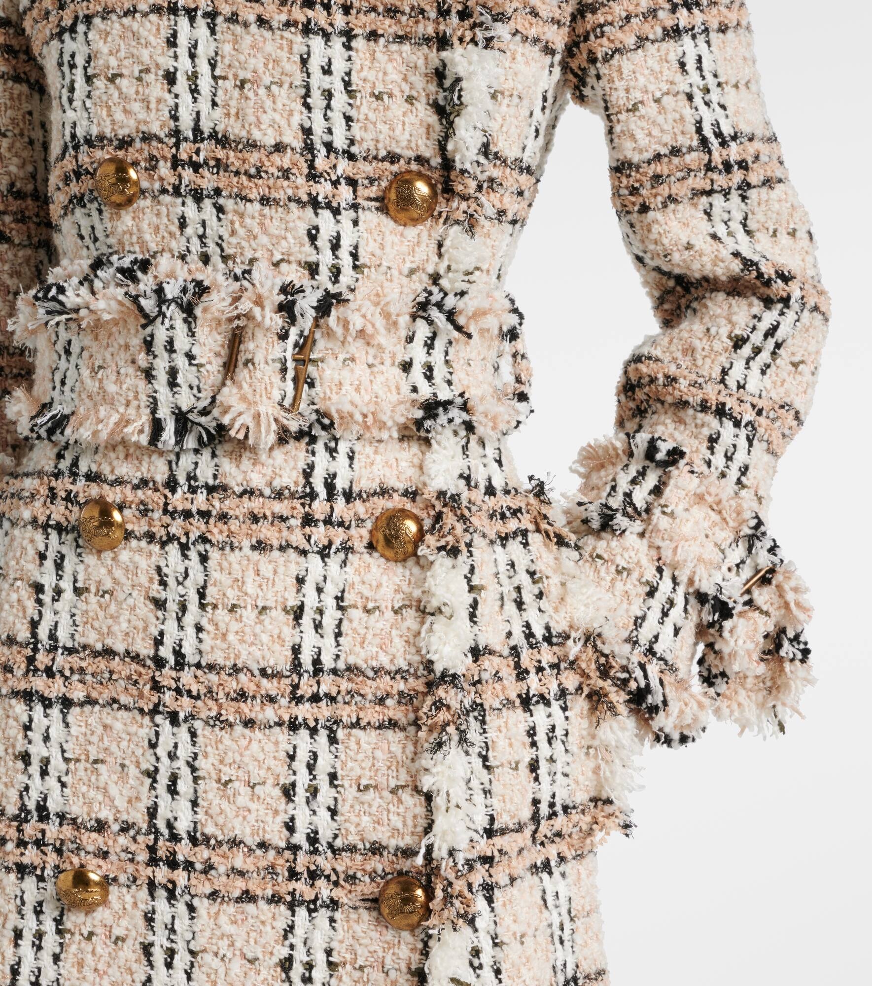 Burberry Check bouclé coat - 5