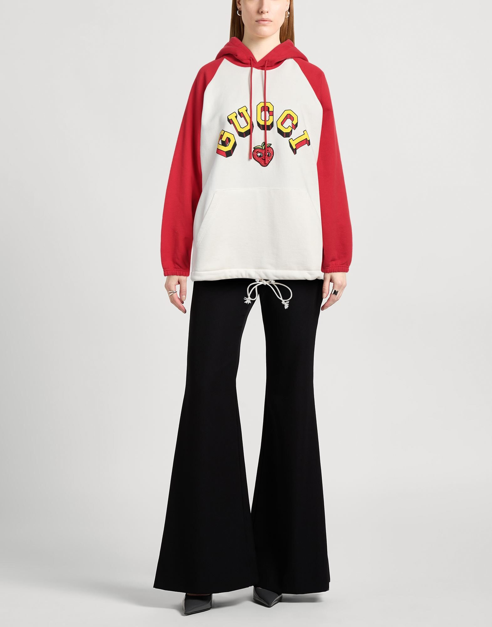 White Women's Hooded Sweatshirt - 2