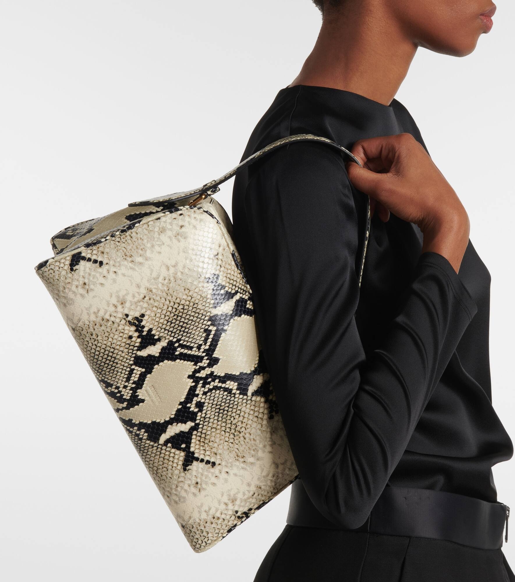 Cate snake-effect leather shoulder bag - 2