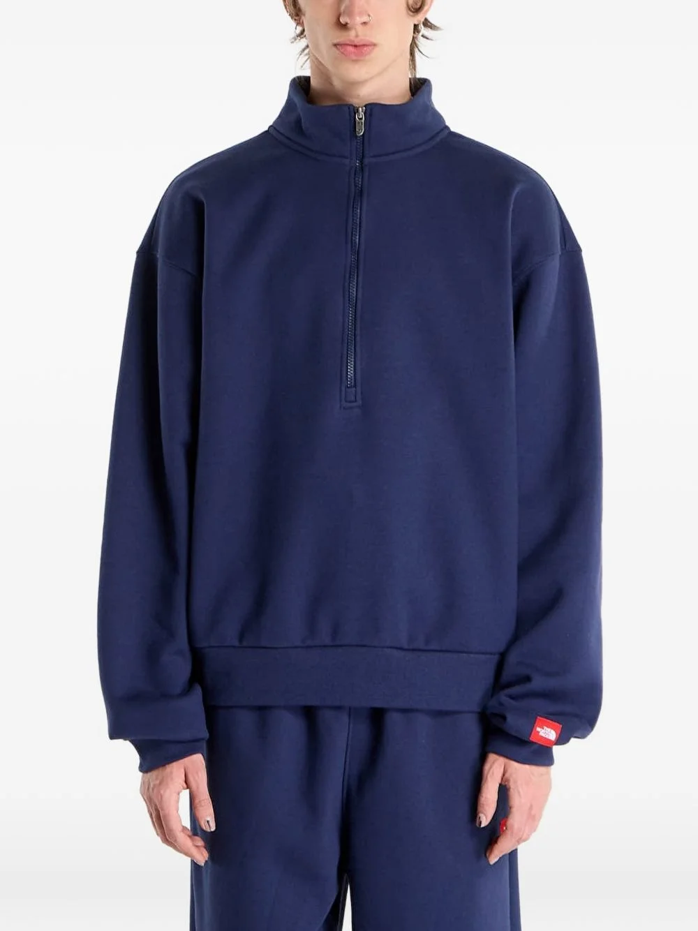 half zip fleece sweater - 1