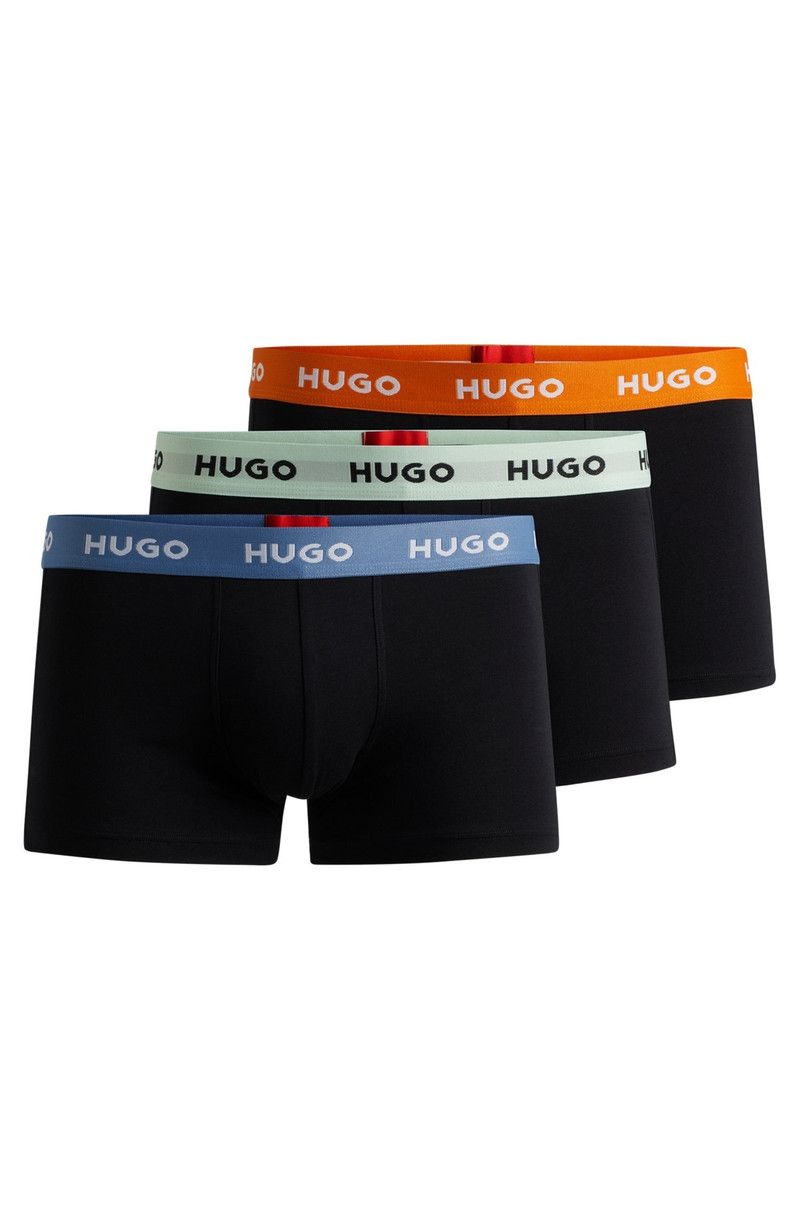 THREE-PACK OF STRETCH-COTTON TRUNKS WITH LOGO WAISTBANDS 1