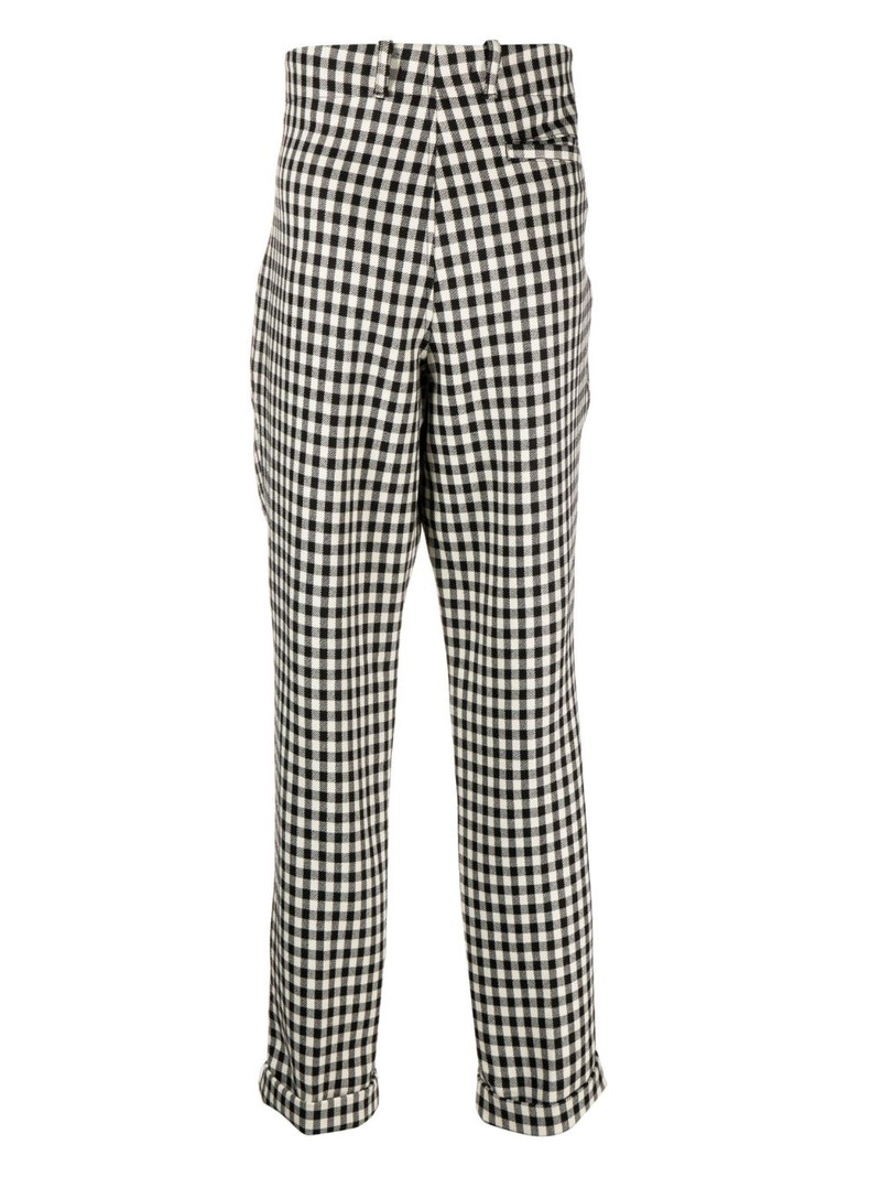 Roberto Cavalli gingham-pattern tailored trousers outlook