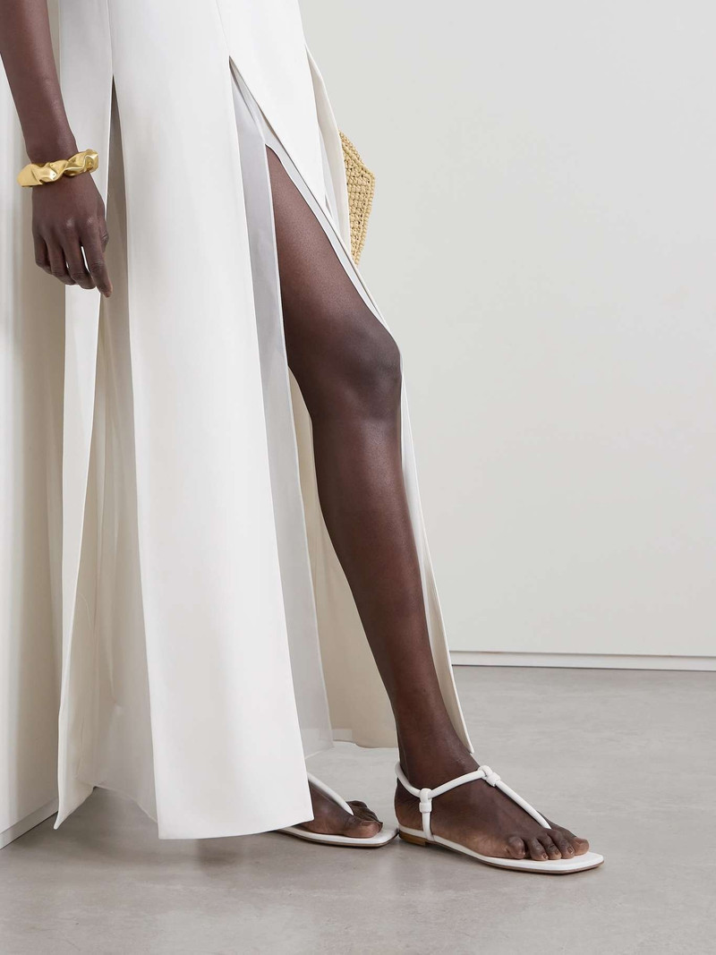 Gianvito Rossi Knotted leather sandals outlook