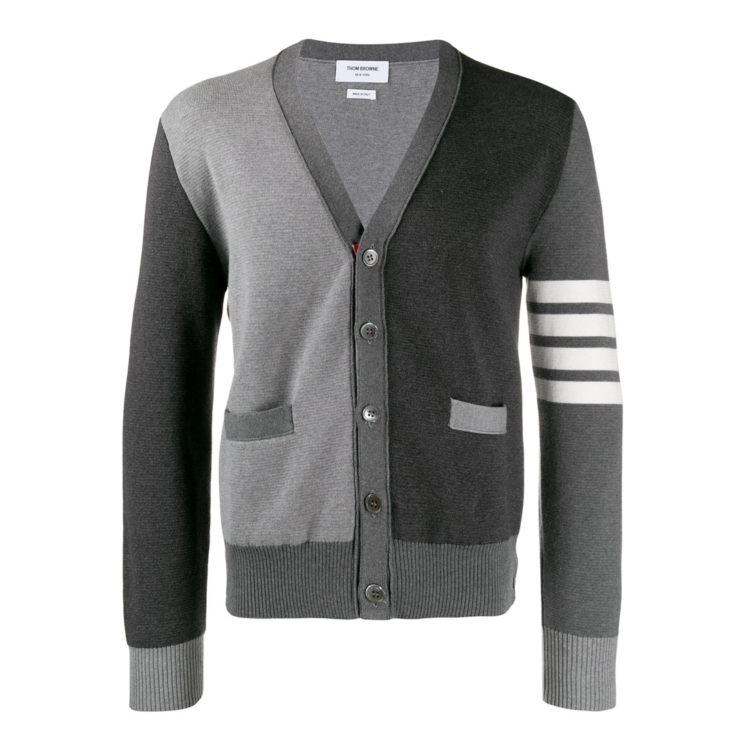 Funmix Cotton Crepe Milano Stitch 4-Bar Cardigan Men - 9