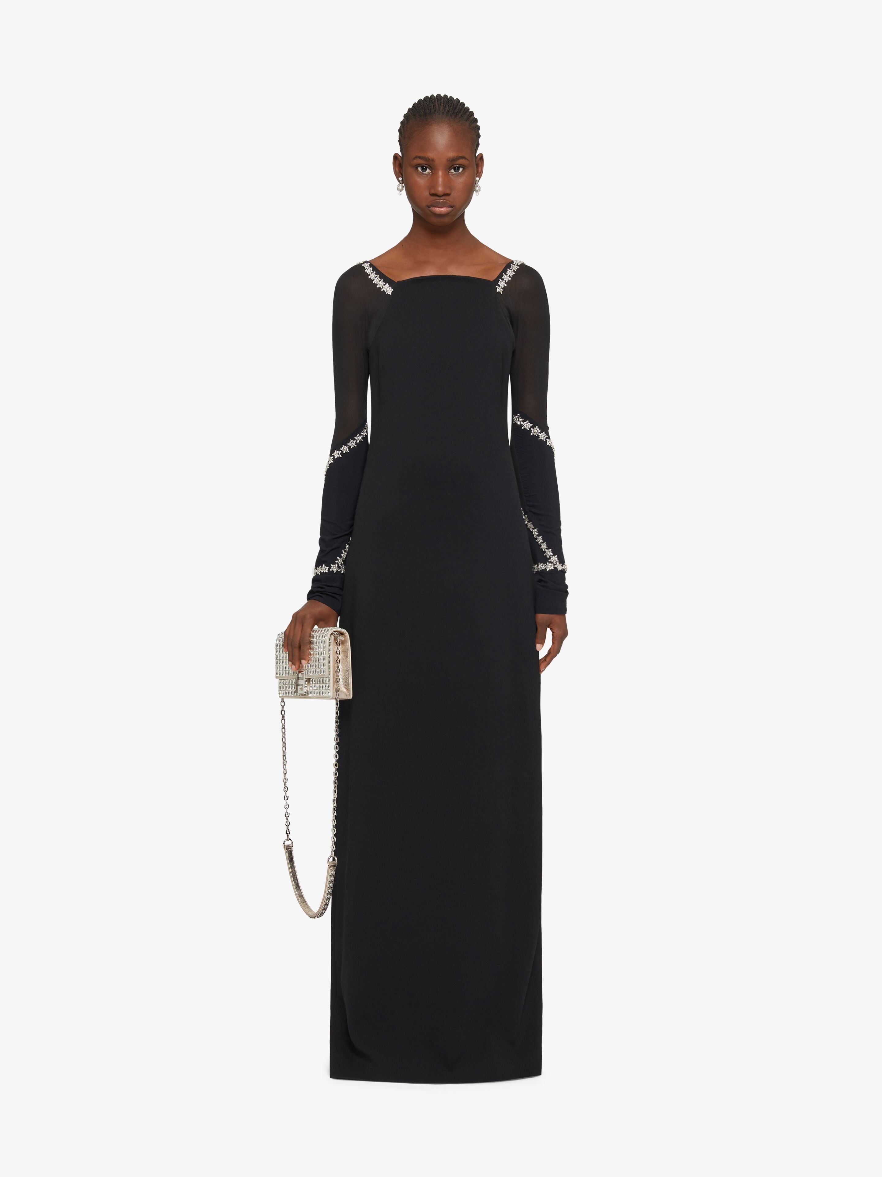 EVENING DRESS WITH CRYSTAL DETAILS - 2