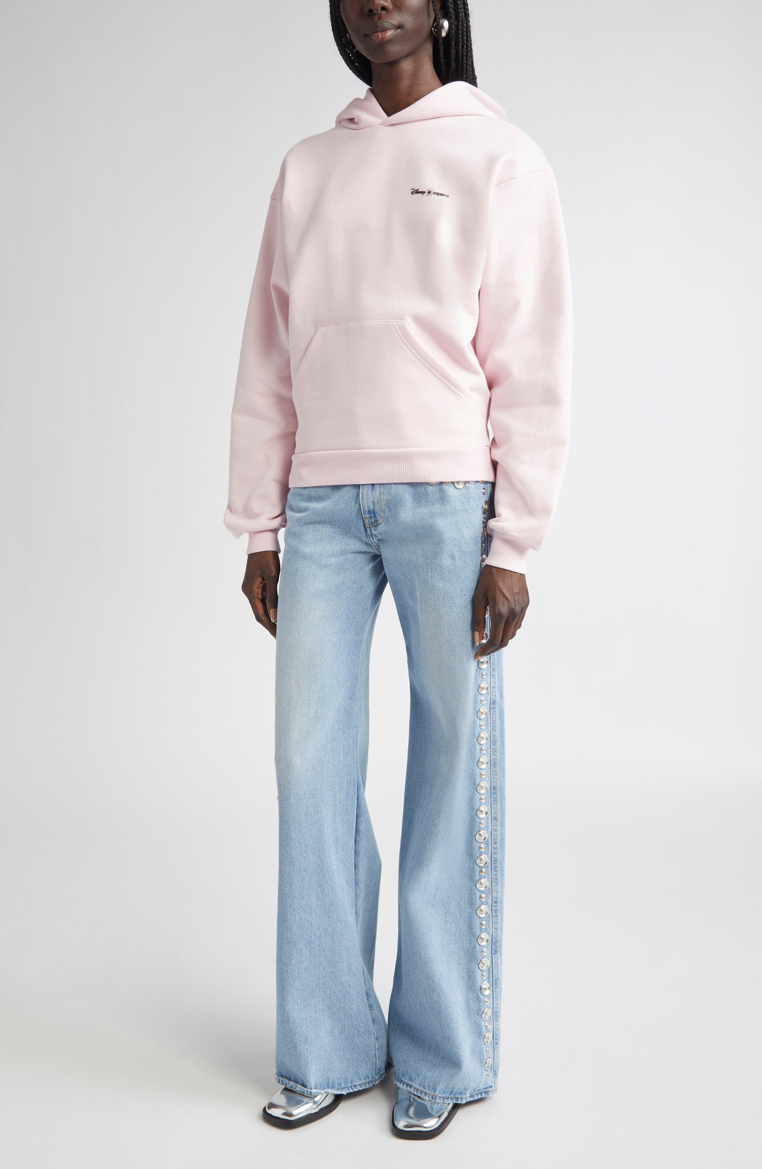 Coperni x Disney Crown Fleece Logo Hoodie in Pink at Nordstrom - 2
