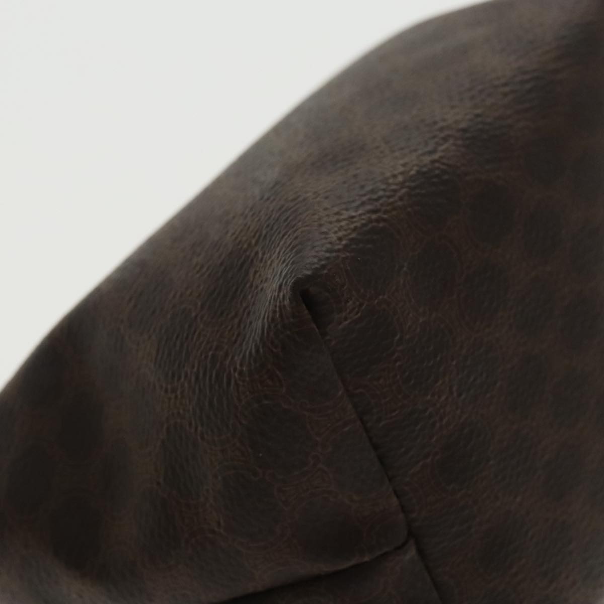 CELINE Macadam Canvas Hand Bag Pvc Leather Gold Brown - 15