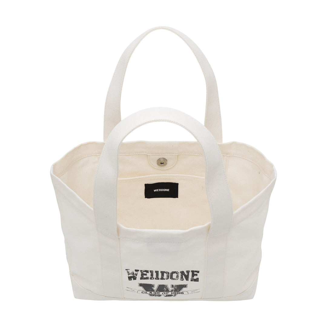 Beige Collegiate Canvas Tote - 3