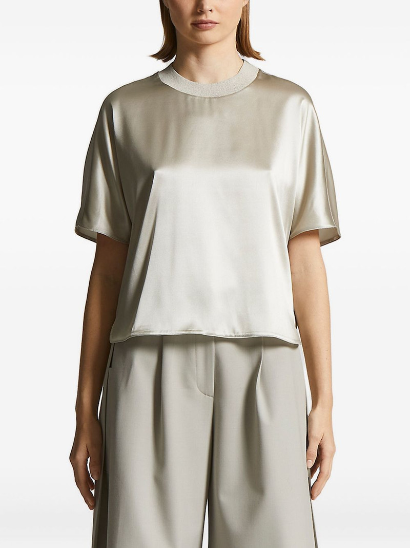 satin-trimmed boxy top 1