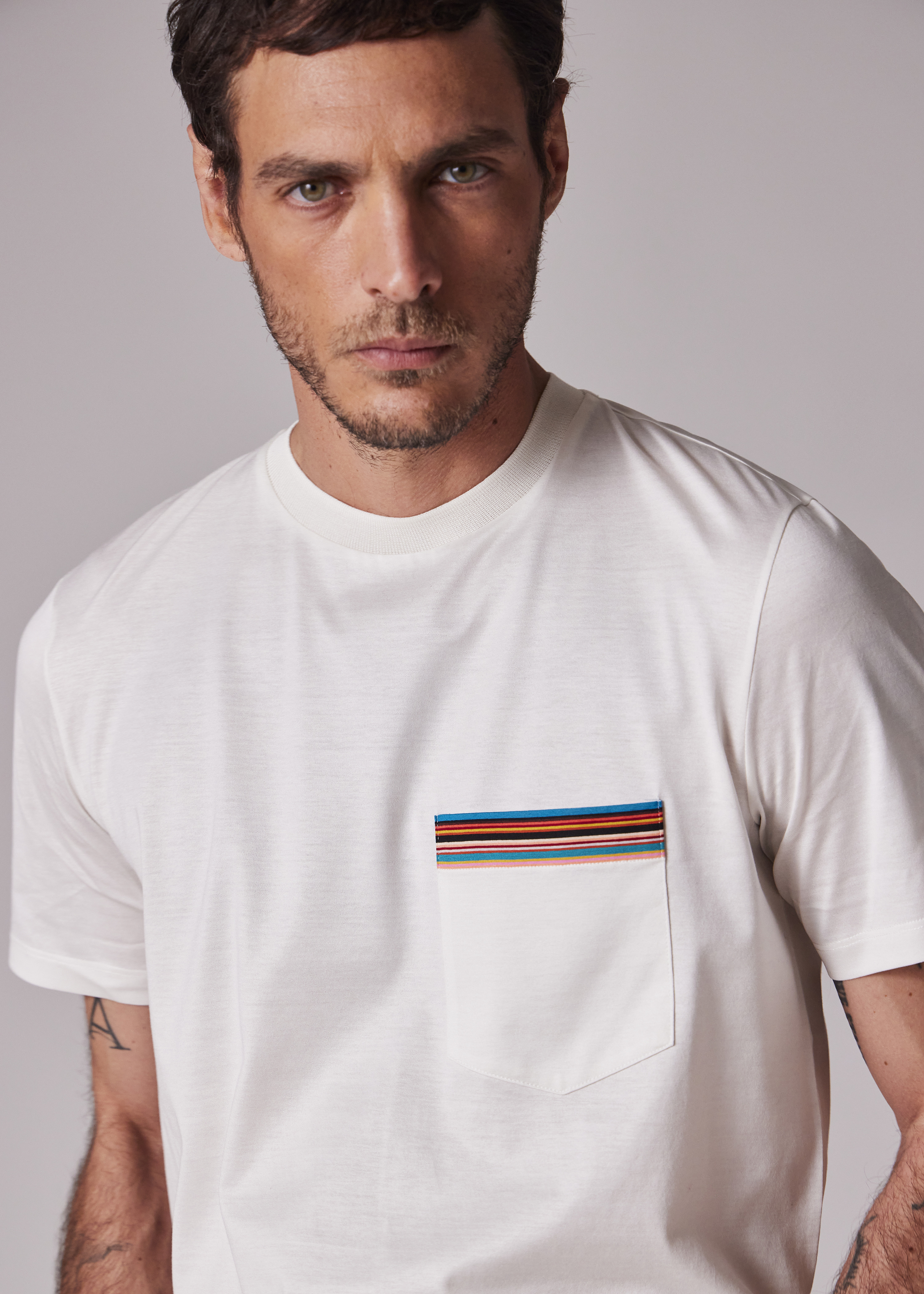 'Signature Stripe' Pocket T-Shirt - 6