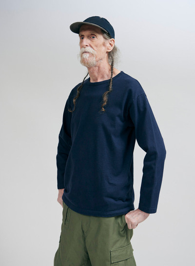 Nigel Cabourn 9.5oz 40's USMC Long Sleeve Shirt in Dark Navy outlook