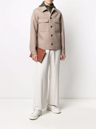 Jil Sander chest-pocket shirt jacket outlook