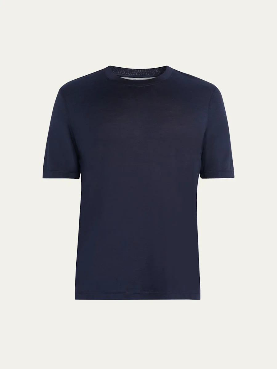 Men's Classic Fit Heathered Cotton Crewneck T-Shirt - 1