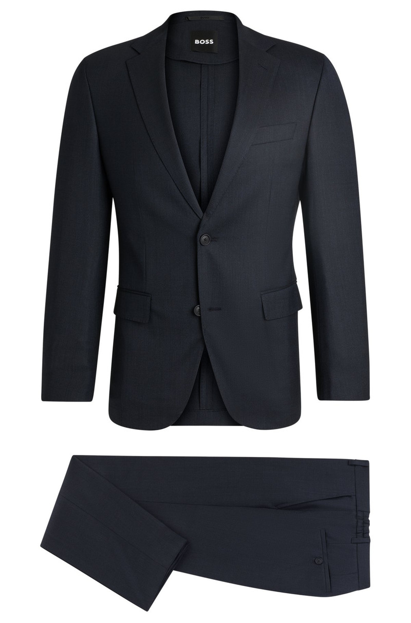 SLIM-FIT SUIT IN MICRO-PATTERNED STRETCH WOOL 8