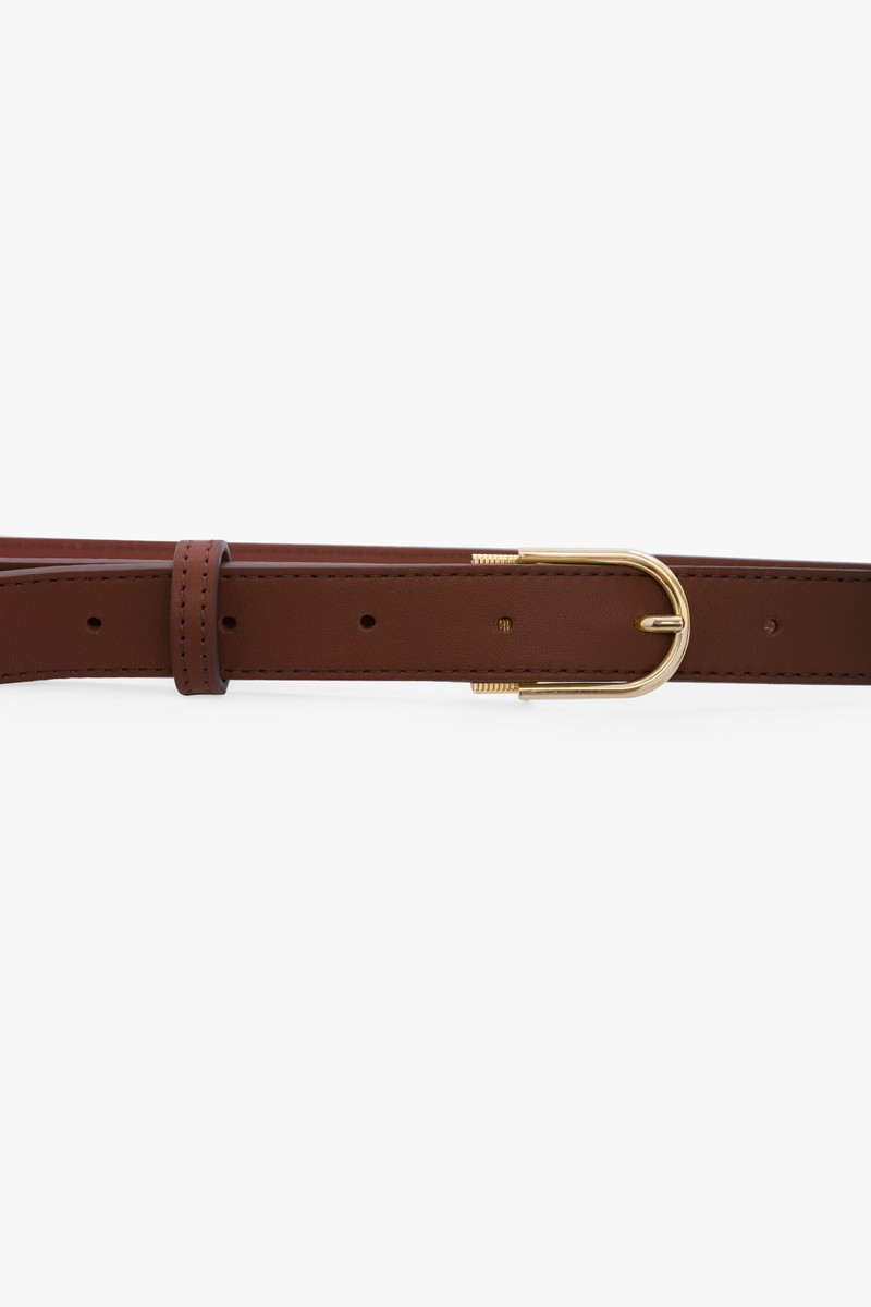 Dorian B Finite Belt In Dark Tan Soft Leather 3