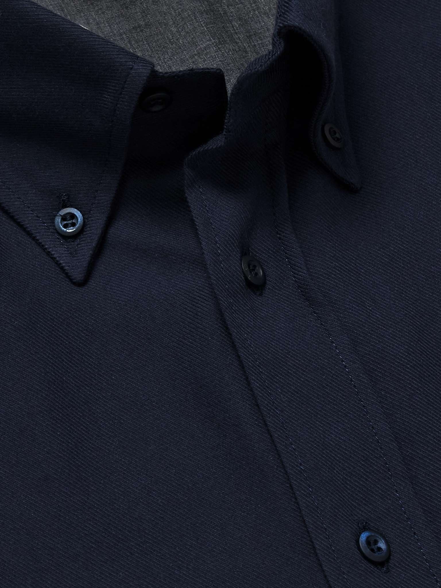 Slim-Fit Button-Down Collar Cotton and Cashmere-Blend Shirt - 5