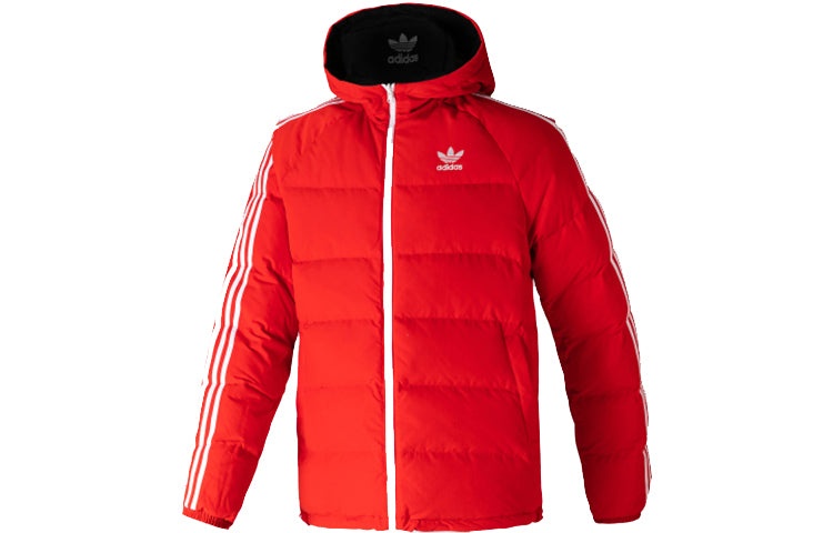adidas originals Revsbl Jacket 2 Large logo Printing Reversible Sports Stay Warm hooded down Jacket  - 3