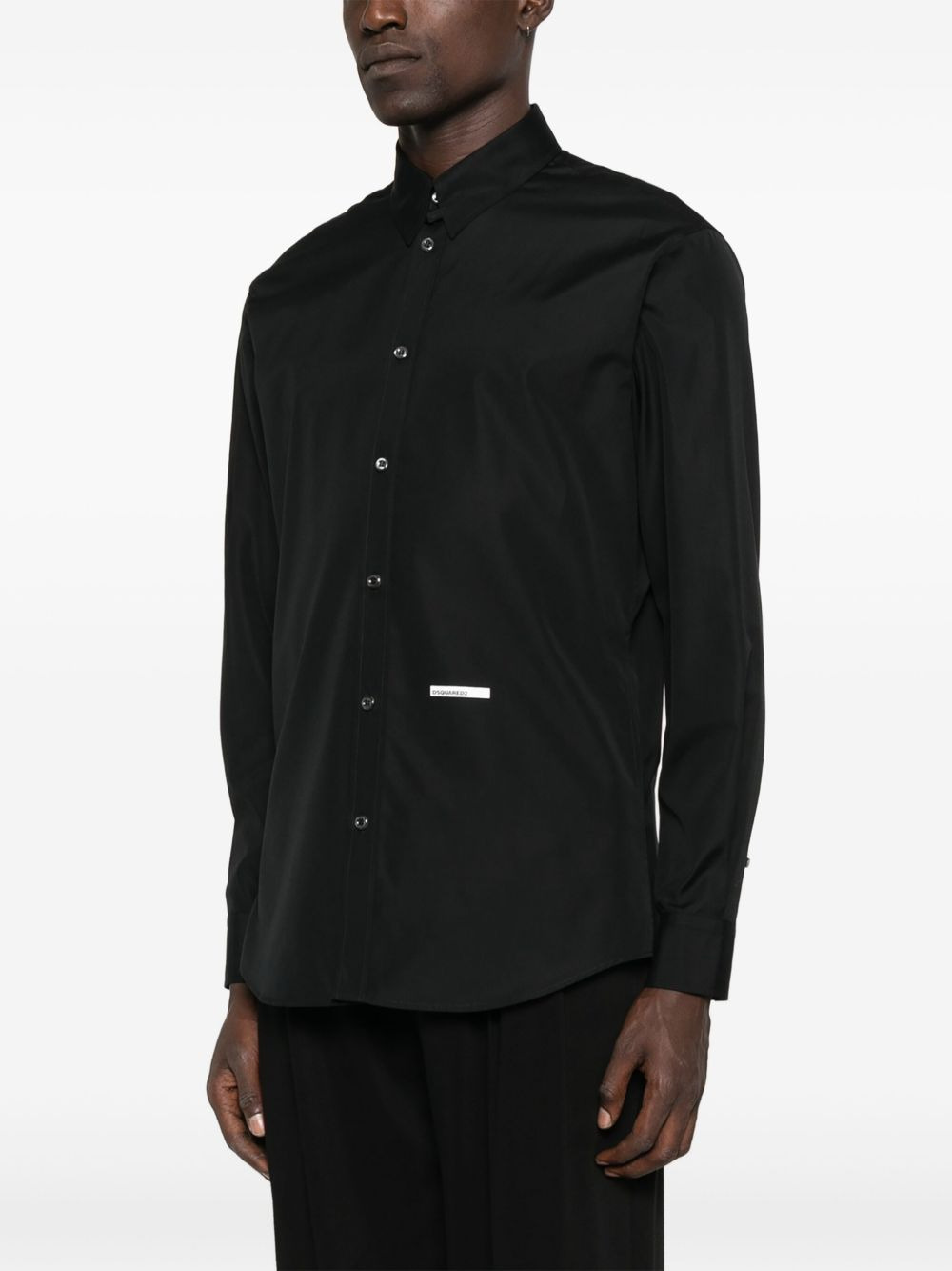 logo-detail cotton shirt - 3
