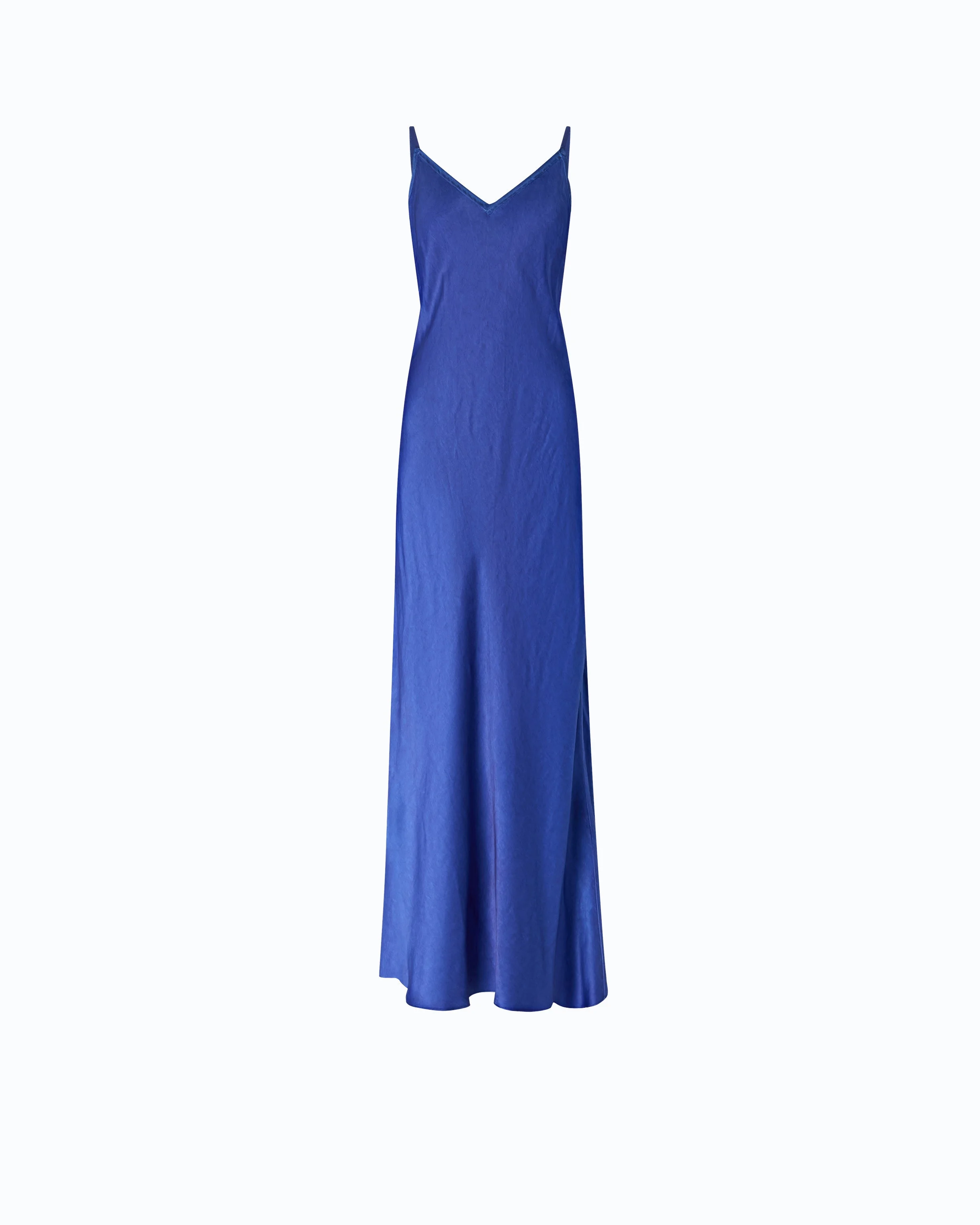 LONG SLIP DRESS IN SATIN - 1