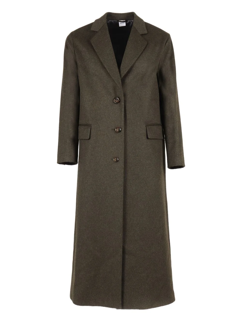 three-button wool coat - 1