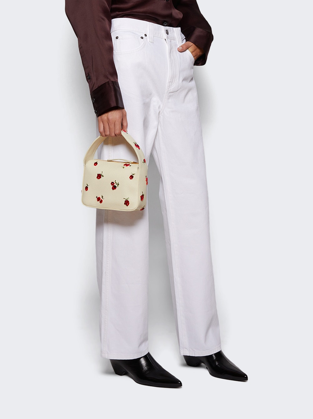 Elena Small Handbag Rasberry And Cream - 2