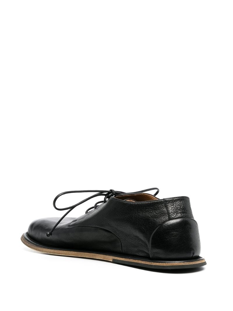 flat-rounded lace-uo leather shoes - 4