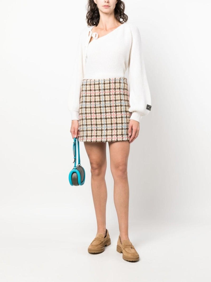 MSGM tie-detail ribbed jumper outlook