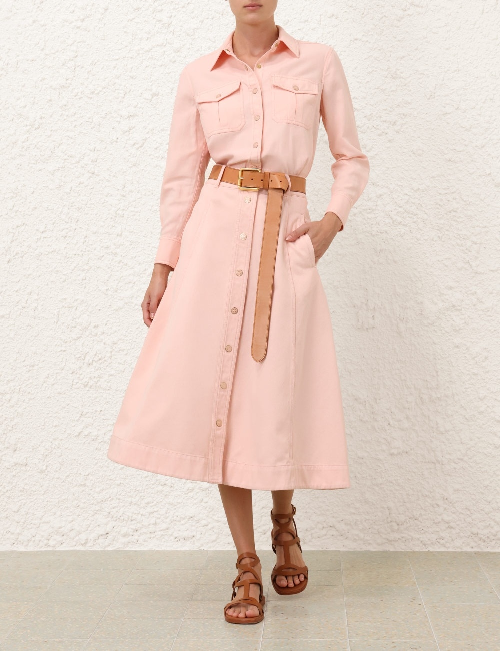 MAXINE A-LINE DENIM SKIRT - 7