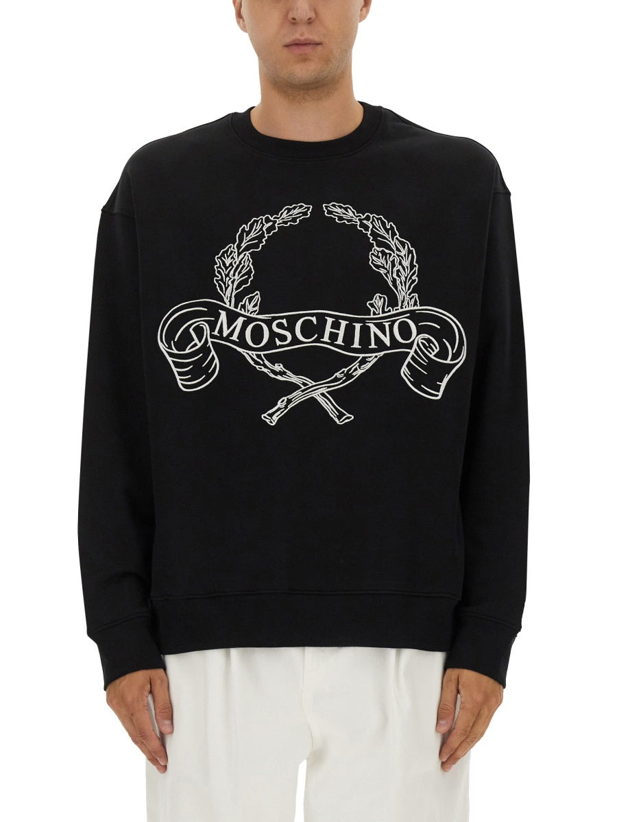 Sweatshirt With Laurel Crown Logo Embroidery - 1