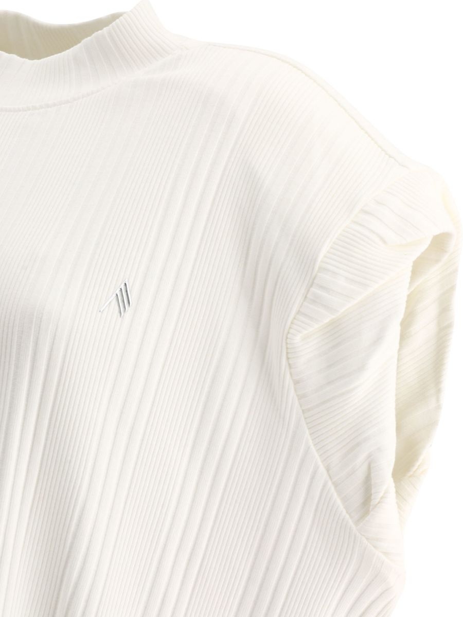 The Attico Ribbed Cotton Top With Logo - 4