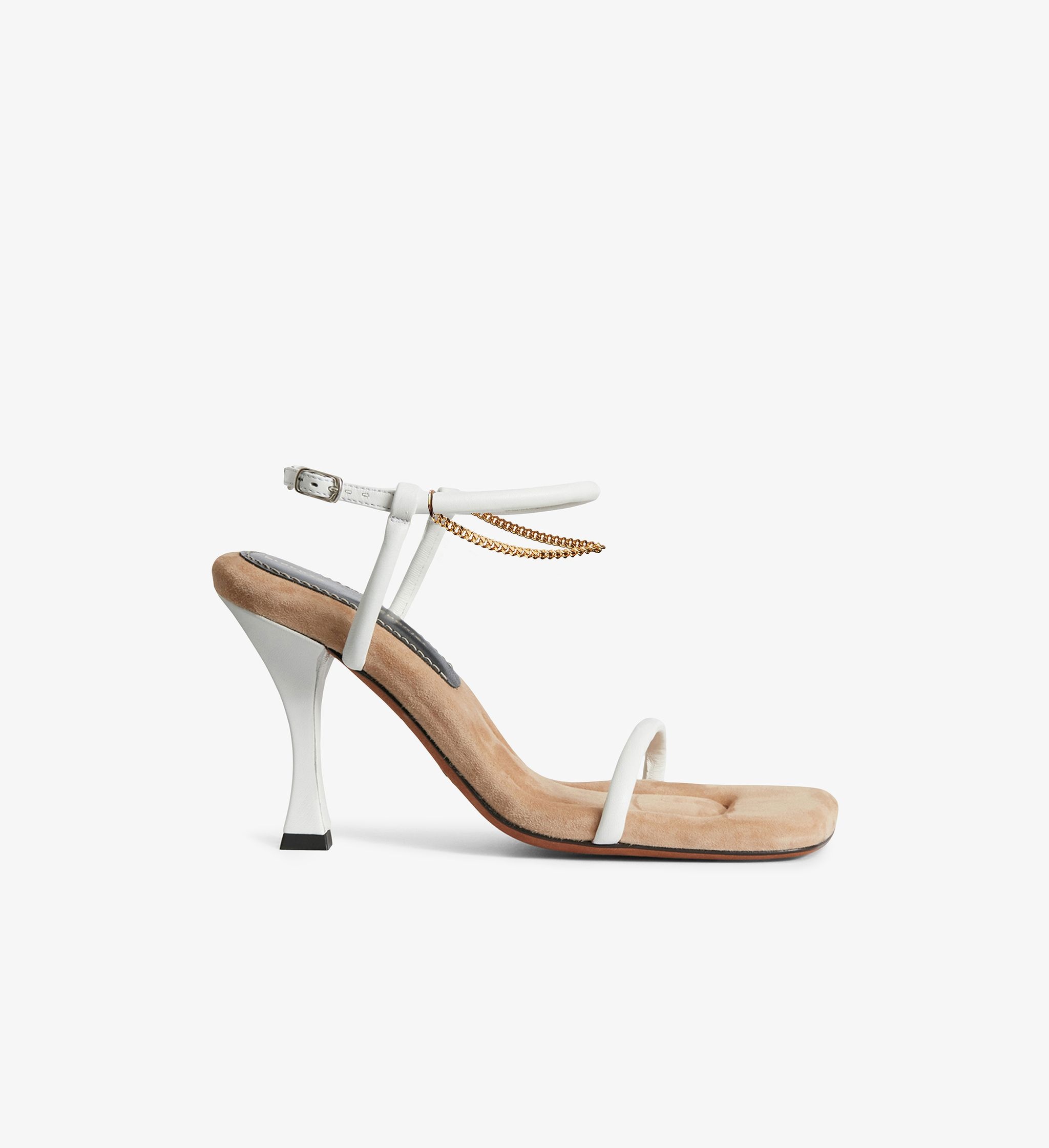 Square Padded Chain Sandals - 90mm - 1