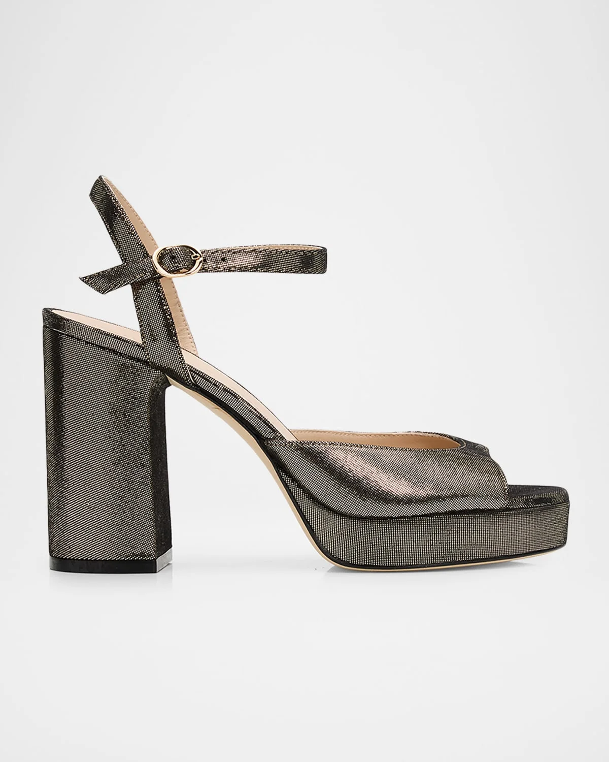 Dayna II Leather Noir Ankle-Strap Platform Sandals - 1