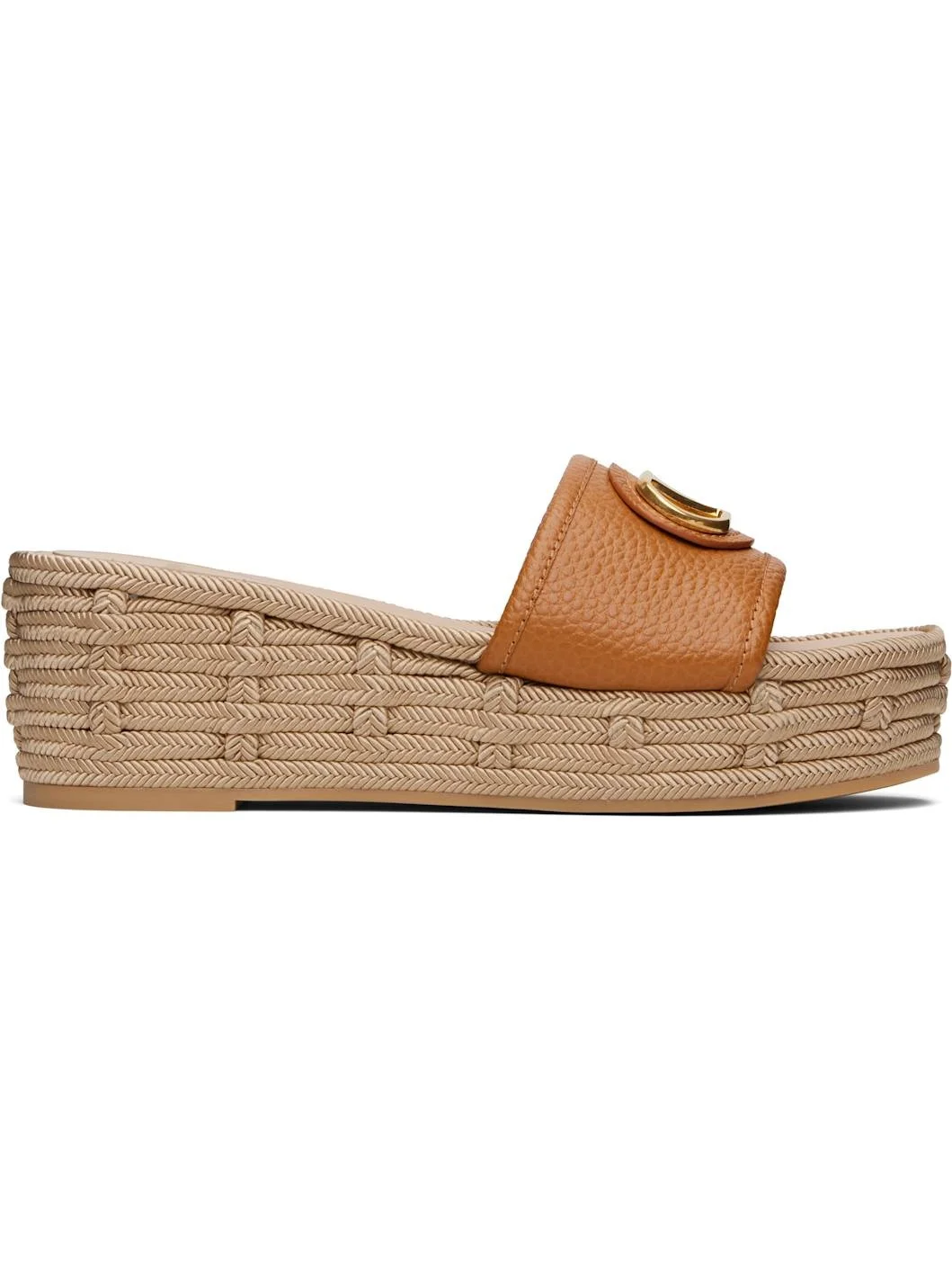 Brown VLogo Signature Slide Espadrillas Sandals - 1