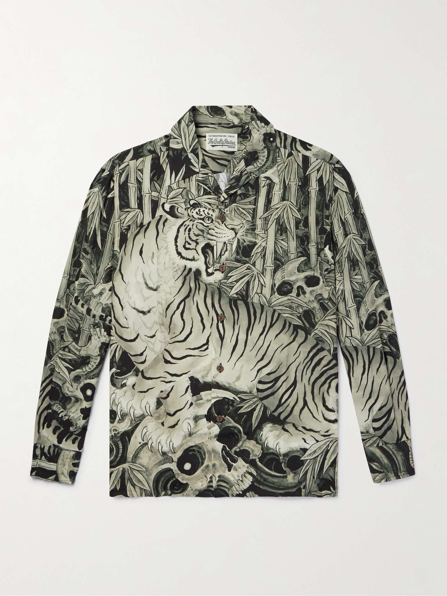 + Tim Lehi Camp-Collar Printed Poplin Shirt - 1