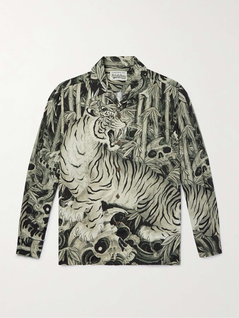 + Tim Lehi Camp-Collar Printed Poplin Shirt 1