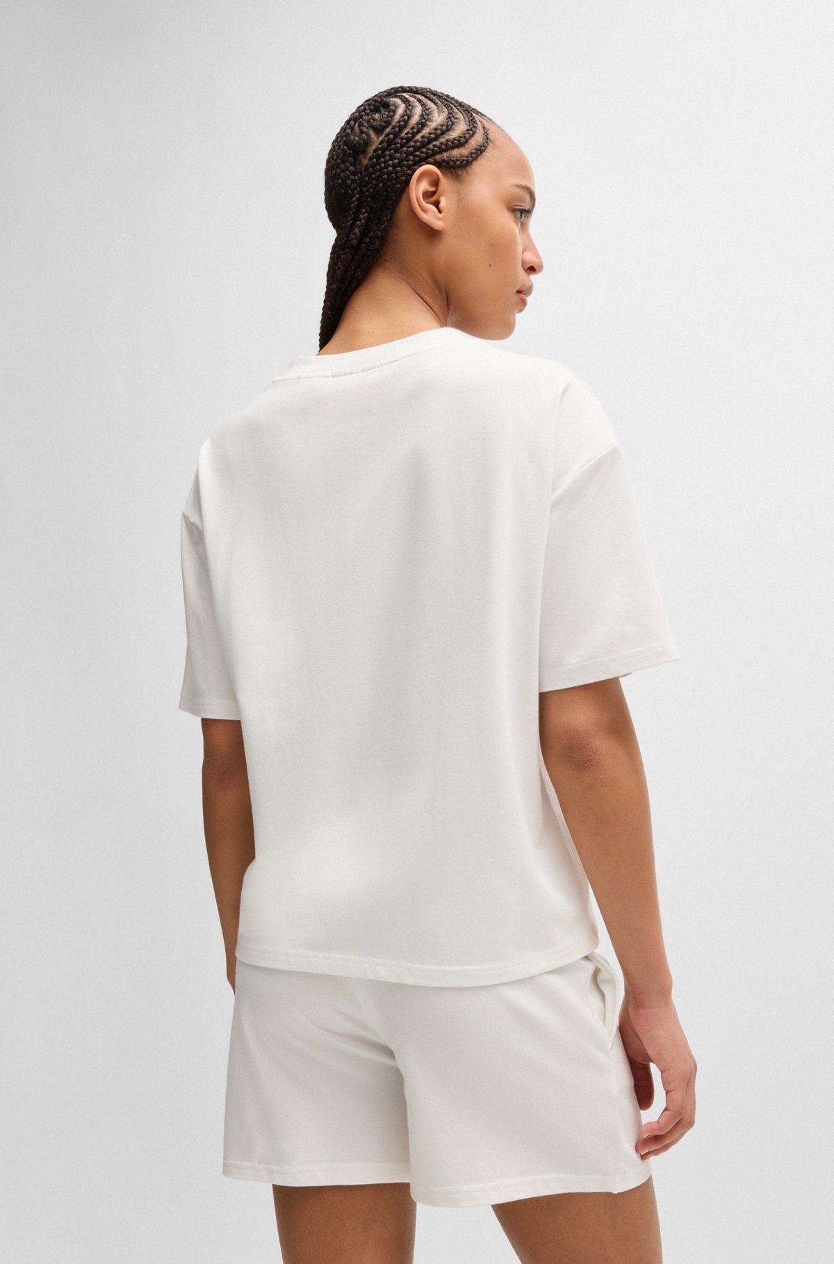 RELAXED-FIT T-SHIRT WITH SILICONE-PRINTED LOGO - 5