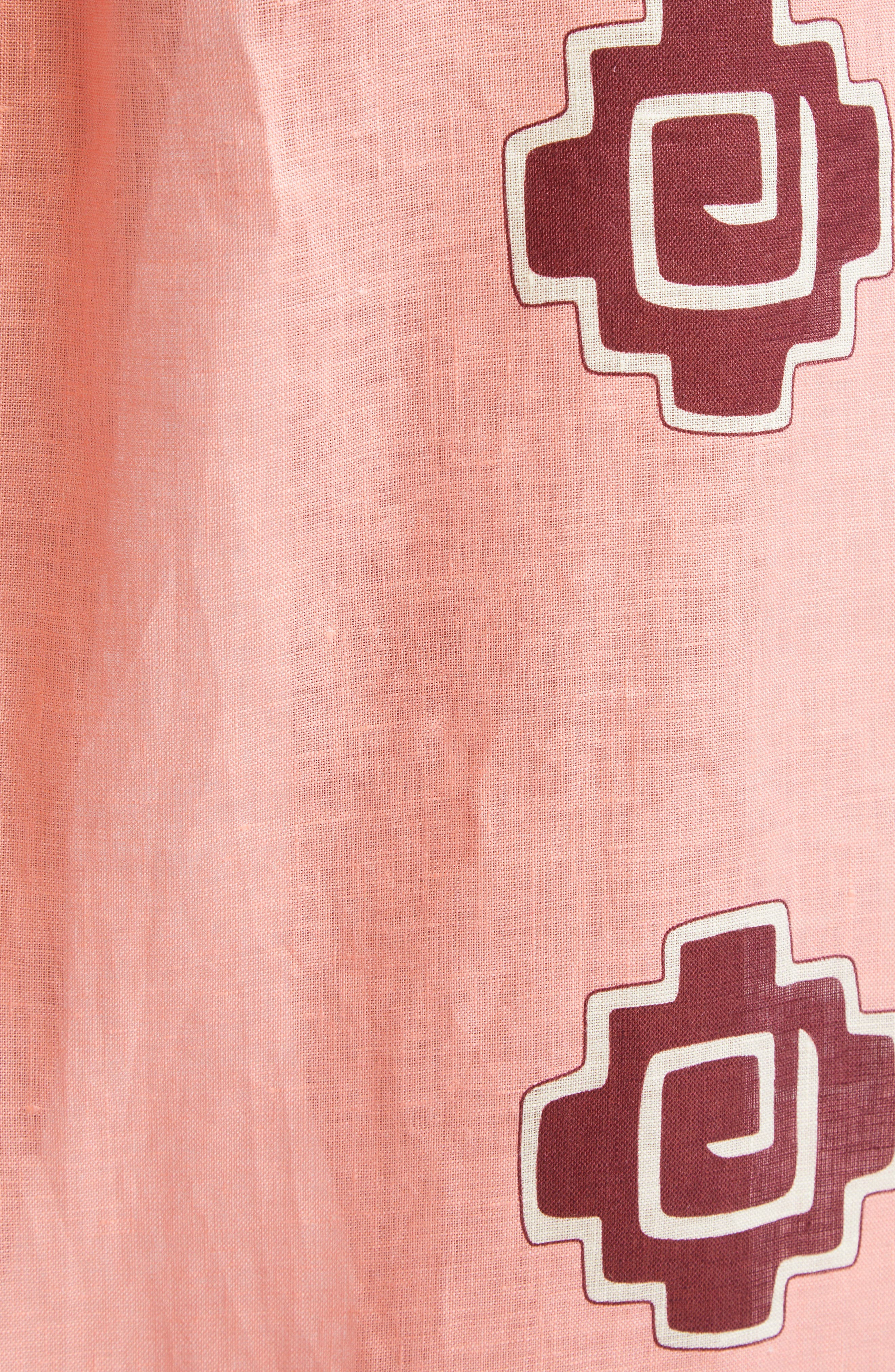 Johanna Ortiz Energetic Patterns Linen Halter Dress in Pink /Wine/Red at Nordstrom - 6