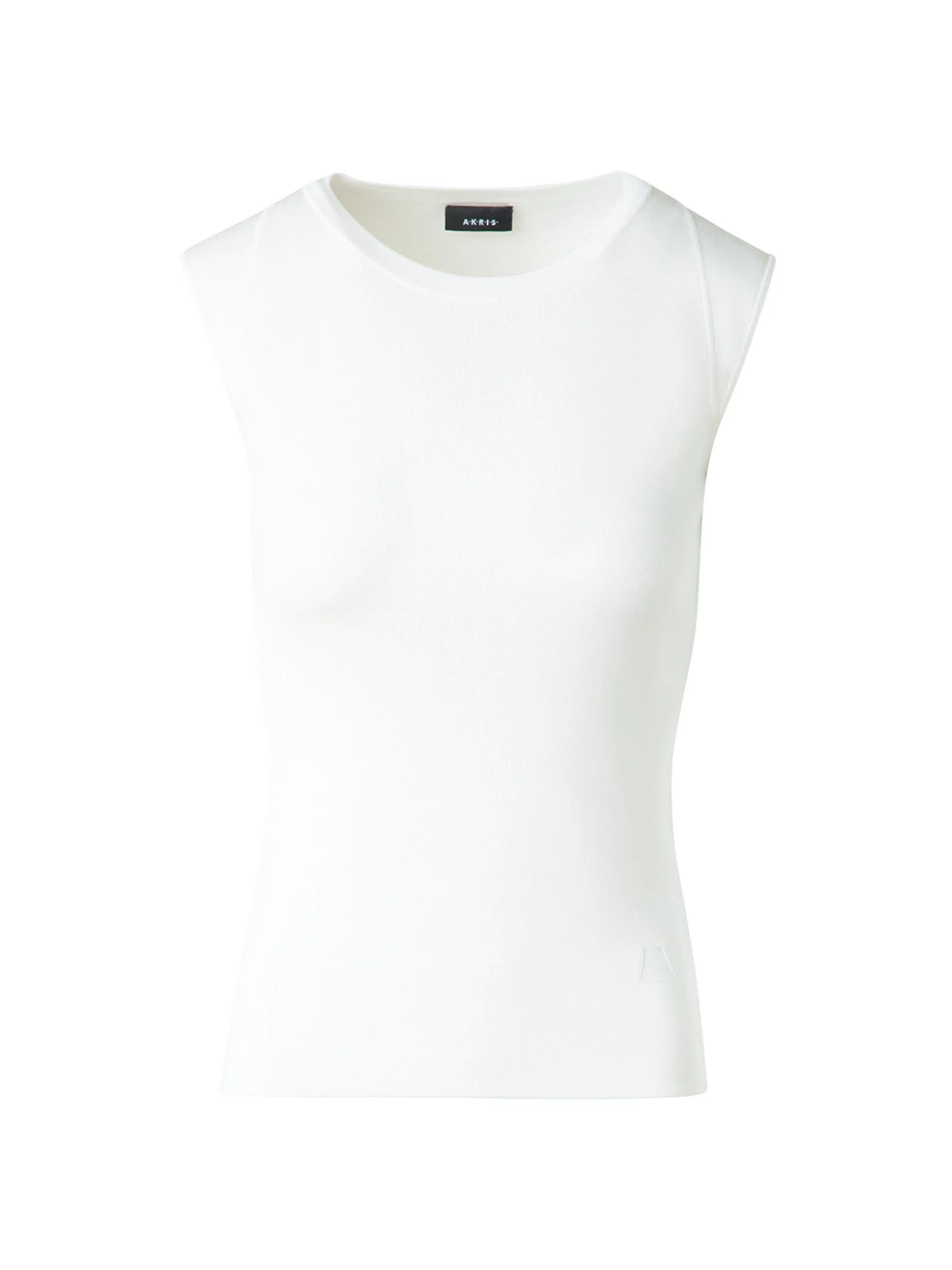 Women's Stretch-Silk Knit Top - Ecru - 1